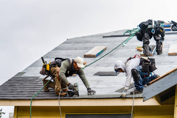 Professional Roofing technician working in Orfordville, WI